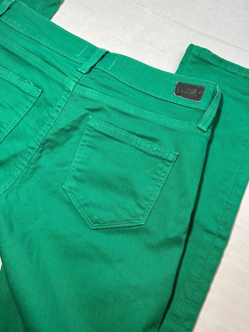 Green PAIGE Woman’s Jeans Skyline Ankle Peg Size 26